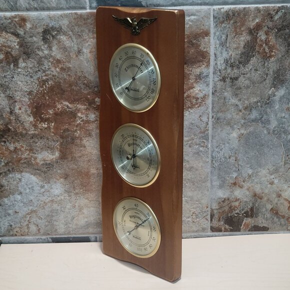 Vintage Price Import Verichron Weather Station Wall Mounted Thermometer Baromete - Picture 13 of 13